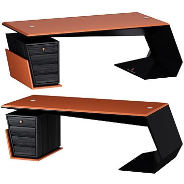 Luxury GT-Orange Executive Desk 3D model image 1 