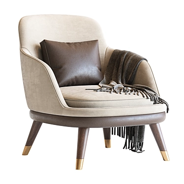 Modern Misool Armchair: Stylish and Comfortable 3D model image 1 