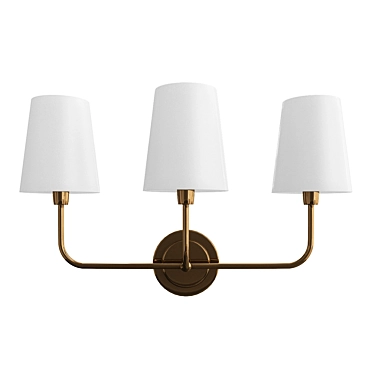 Elegant Sawyer 3 Light Sconce 3D model image 1 