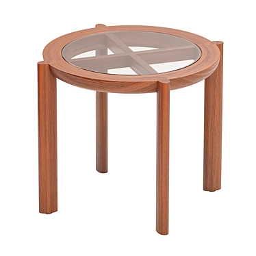 Sleek Spoke Coffee Table: Modern Design, Functional 3D model image 1 