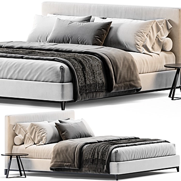 Luxurious Minotti Andersen Bed - 3D Model & Render 3D model image 1 