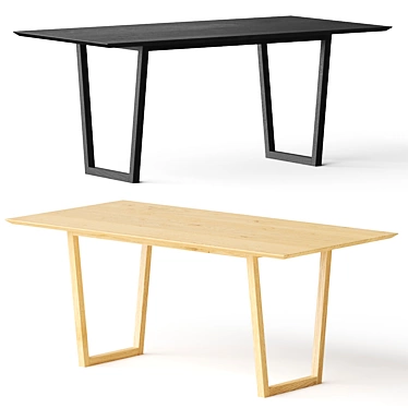 Elegant Tren Dining Table 3D model image 1 