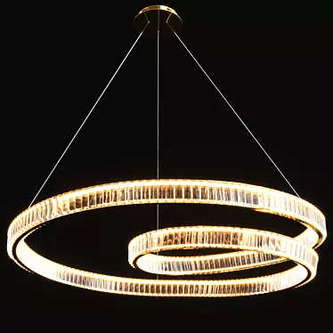 Elegant Crystal Chandelier: Transform Your Living Room 3D model image 1 