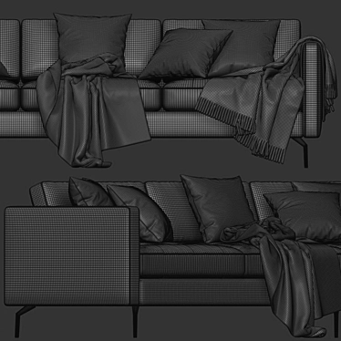 Modern BoConcept Osaka 3-Seater Sofa 3D model image 1 