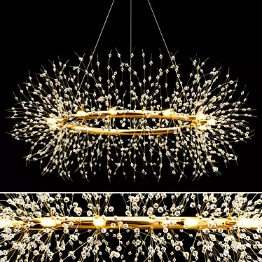 Elegant Fleur Chandelier 3D model image 1 