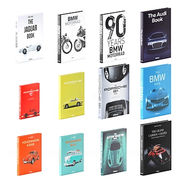 Automotive Book Set: Explore the Best Car Models! 3D model image 1 