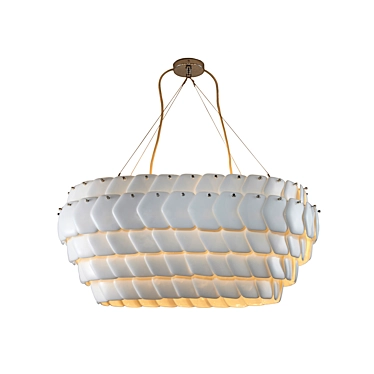 Modern Sand & Taupe Pendant Lamp 3D model image 1 