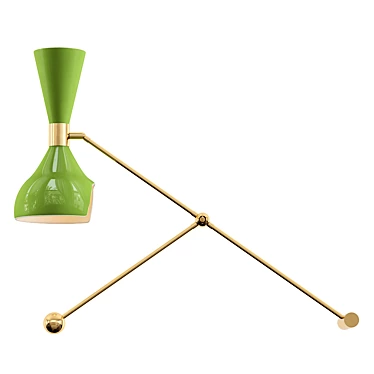 Elegant Olivine Enamel Desk Lamp 3D model image 1 