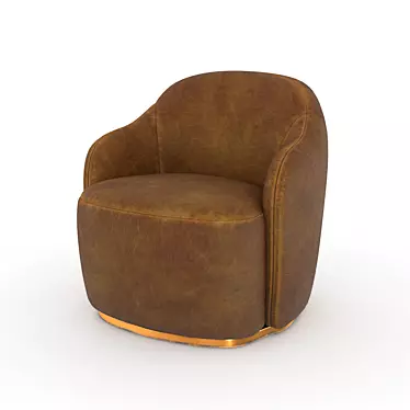 Sculptural Luxury: Barba Armchair 3D model image 1 