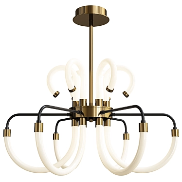 Sleek LED Chandelier - Sirius S9093 3D model image 1 