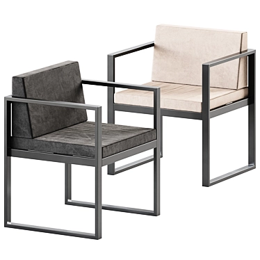 Laubo Garden Chair: Minimalistic Outdoor Elegance 3D model image 1 