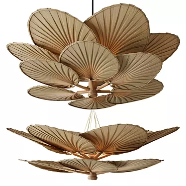 Leafy Elegance Chandelier 3D model image 1 