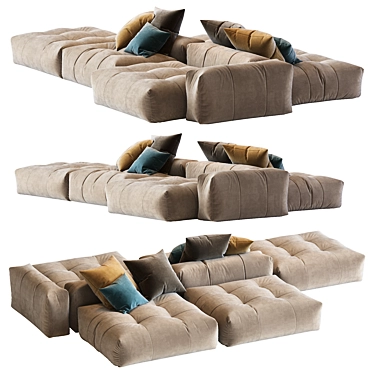 Saba N_11 Pixel: Stylish & Spacious 3D Max Sofa 3D model image 1 