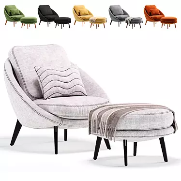 Lido by Minotti: Versatile Armchair in 6 Colors 3D model image 1 