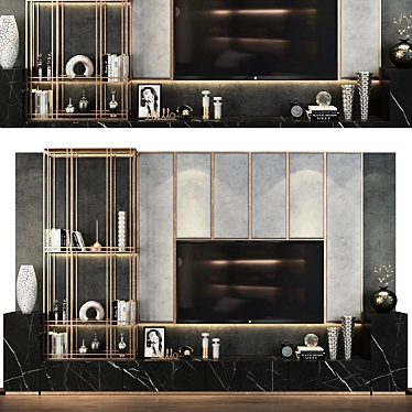 Versatile TV Shelf - Modern Living Room Decor 3D model image 1 