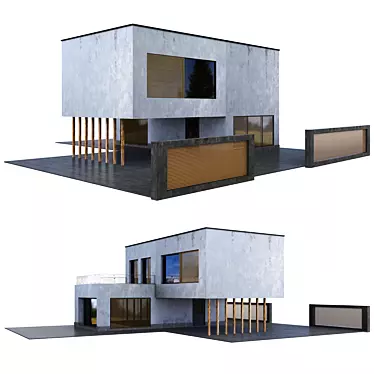 Modern Villa Model 3D model image 1 