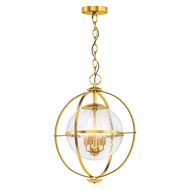 Elegant Brass Pendant Lighting 3D model image 1 