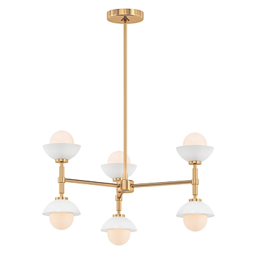 Elegant Greenwich 23" Chandelier 3D model image 1 