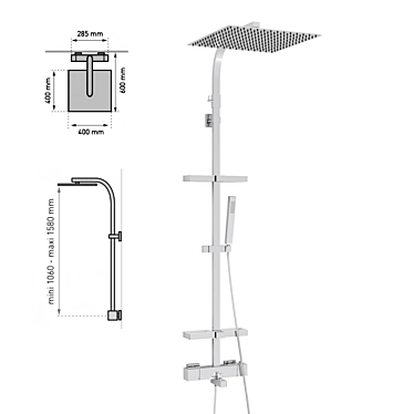 Luxury Touareg Shower Complex 3D model image 1 