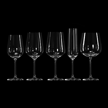 Elegant Tori Wine Glasses Set 3D model image 1 