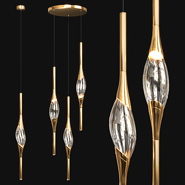 Sleek Fame Pendant Lamp 3D model image 1 