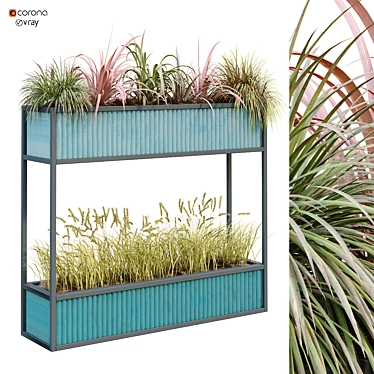 Green Oasis: Interior Plant Box Set 3D model image 1 