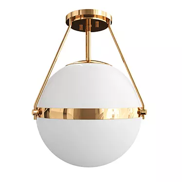 Trade Winds Hammond Brass Ceiling Light 3D model image 1 