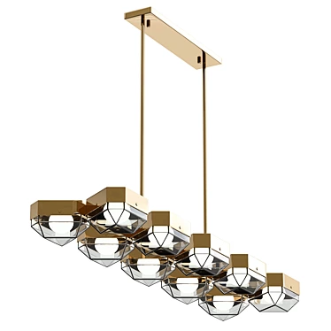 Sleek Gallery Pendant Light 3D model image 1 