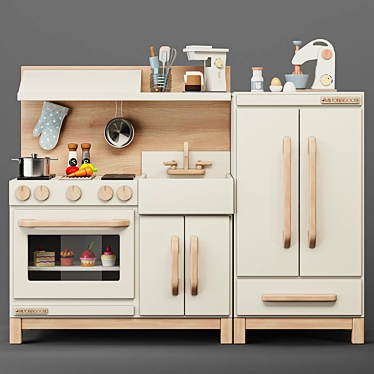 Milton & Goose Play Kitchen Set: Essential Toys for Little Chefs 3D model image 1 