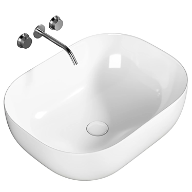 Elegant Ceramica Nova Element Basin 3D model image 1 