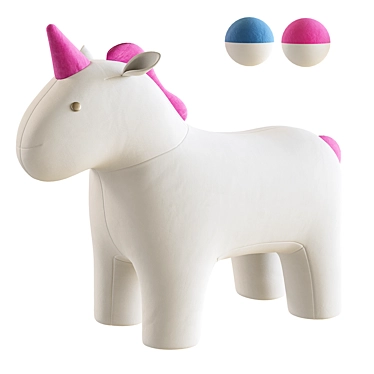 Magical Unicorn Pouf 3D model image 1 
