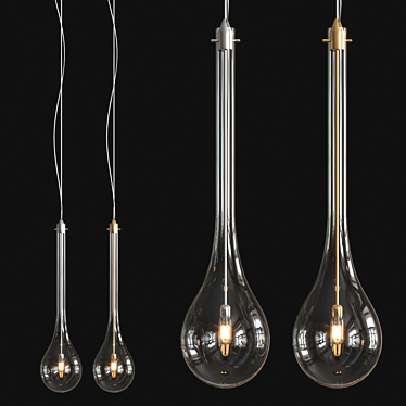 Modern Splash Suspension Lamp 3D model image 1 