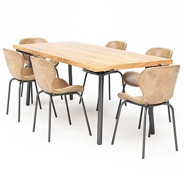 Modern Branch Dining Set 3D model image 1 