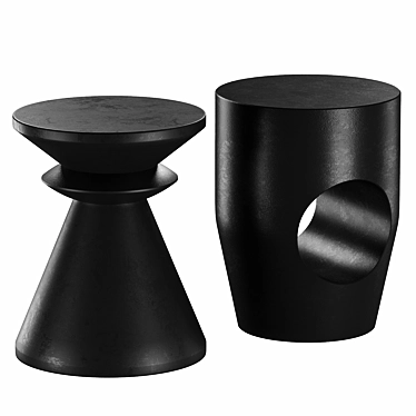 Graphic Design Coffee Tables, Set of 2 3D model image 1 