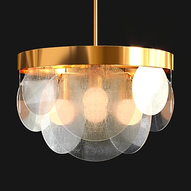 Elegant Glassy Romatti Chandelier 3D model image 1 