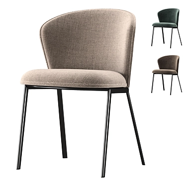 Billa Dining Chair: Elegant and Compact 3D model image 1 