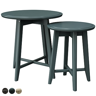 Modern Dark Green Table Set - Kragsta Ikea 3D model image 1 