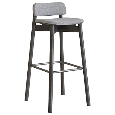 Jasny Upholstered Barstool: Elegant Seating with Versatile Style 3D model image 1 