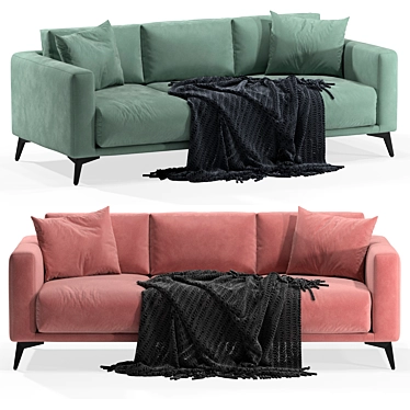 Volga Factory Sofa: Comfort meets Style 3D model image 1 