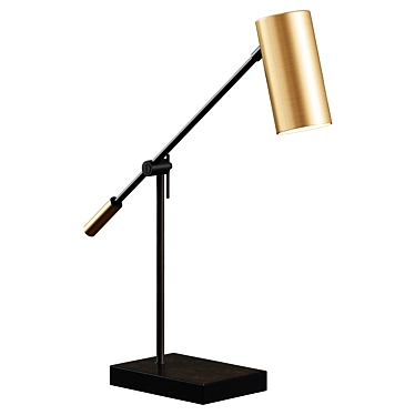 Balance LED Desk Lamp: Stylish Work Light 3D model image 1 
