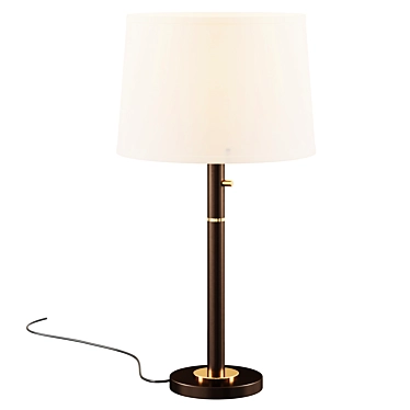 Minimalist Bronze Desk Lamp 3D model image 1 