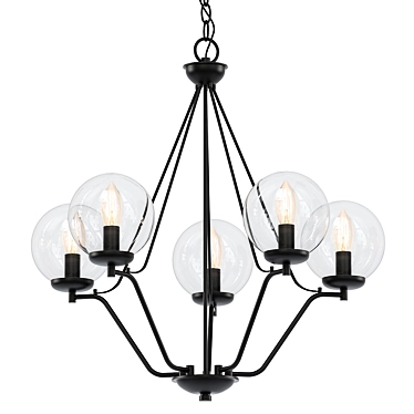 LNC Ellan 5-Light Chandelier 3D model image 1 