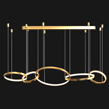 Lexington Modern Chandelier 3D model image 1 