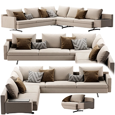 Jean-Marie Massaud Modern Sofa 3D model image 1 