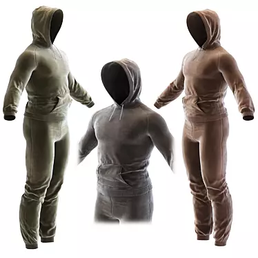 2013 Men's Tracksuit: Stylish And Comfortable 3D model image 1 