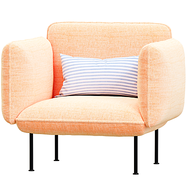 Nakki Lounge Chair - Sleek Modern Design 3D model image 1 
