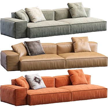 Modern Navi Style Sofa 3D model image 1 