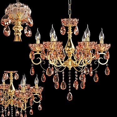 Luxury Eurosvet Escada Pendant Chandelier 3D model image 1 