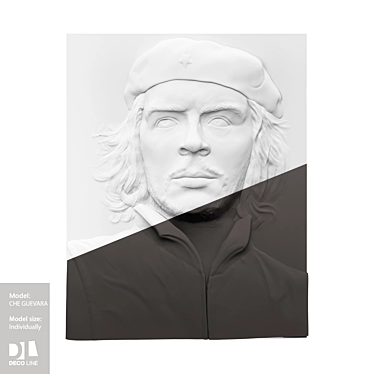 Revolutionary Che Guevara Relief 3D model image 1 