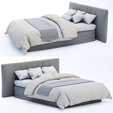 Modern Double Bed 2016 3D model image 1 